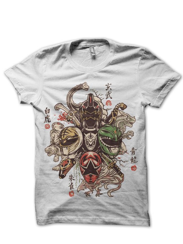 Shijin Rangers White Half Sleeve T-Shirt Hoodie, Sweatshirt | PureTeeCo.com