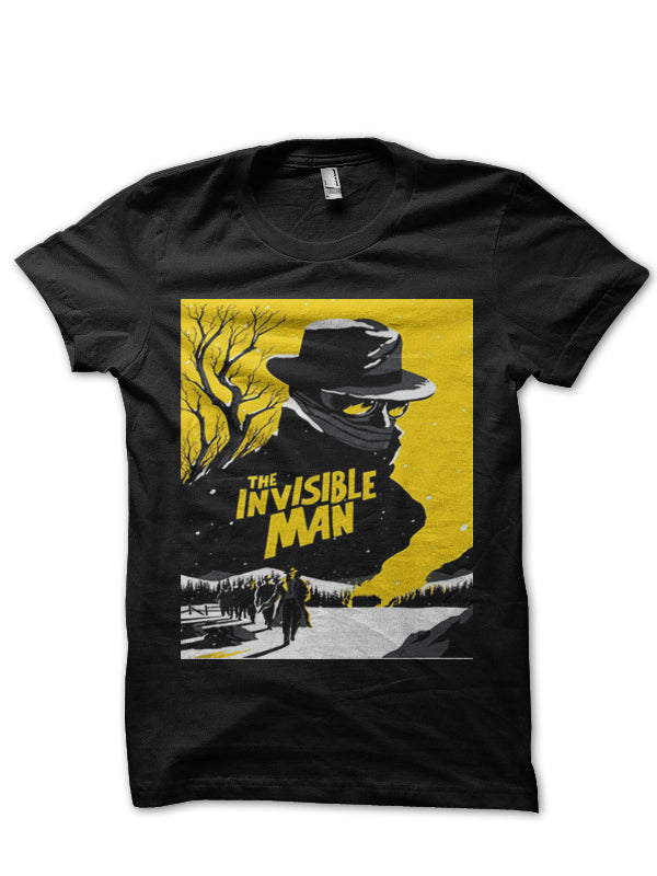 The Invisible Man Half Sleeve Black T-Shirt Hoodie, Sweatshirt | PureTeeCo.com