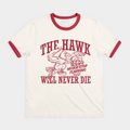 Saint Joseph's "The Hawk Will Never Die" Ringer Tee Style001 Hoodie, Sweatshirt | PureTeeCo.com