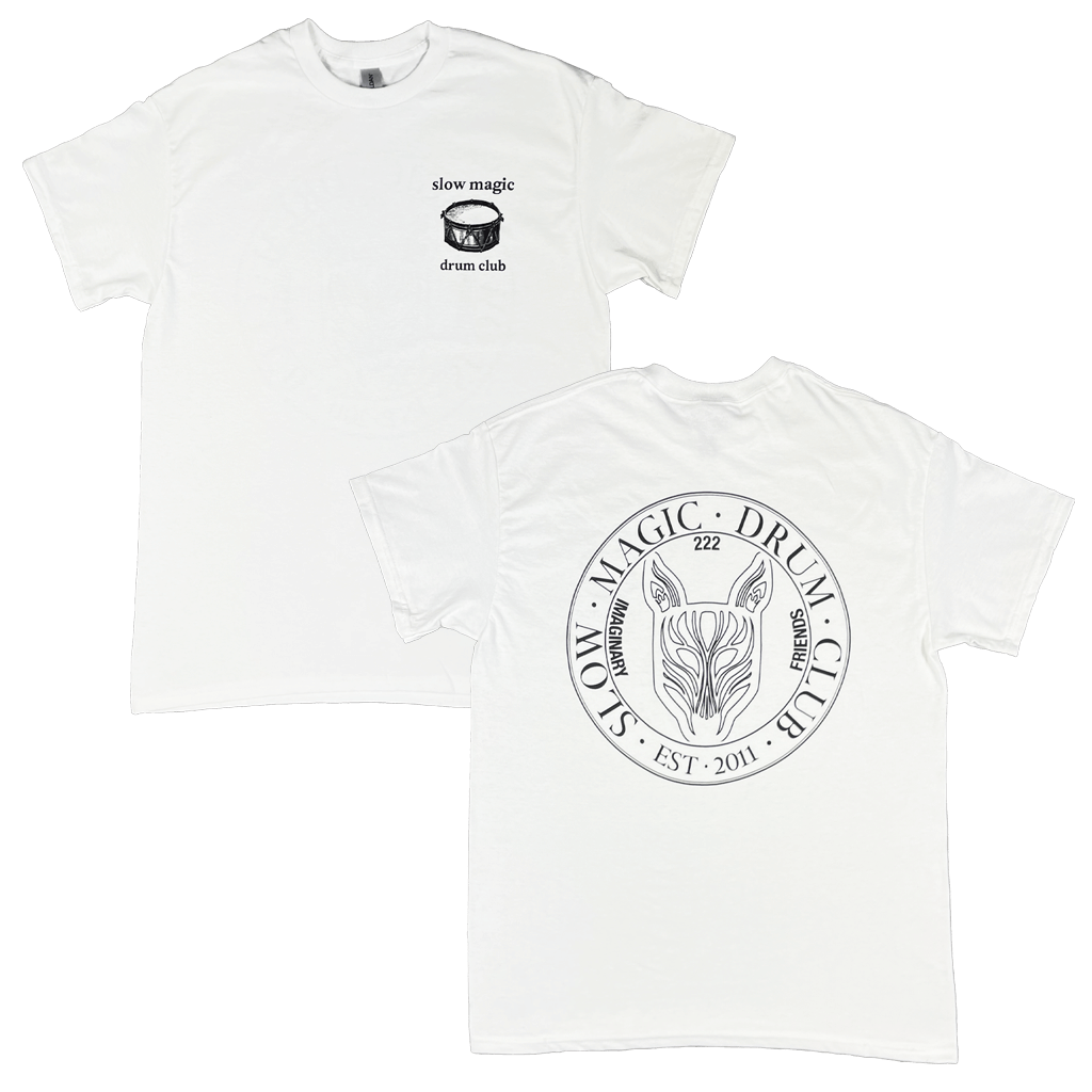 Drum Club White T-Shirt Hoodie, Sweatshirt | PureTeeCo.com (Image 1)