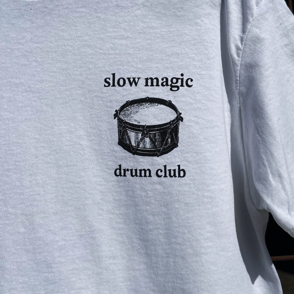 Drum Club White T-Shirt Hoodie, Sweatshirt | PureTeeCo.com (Image 2)