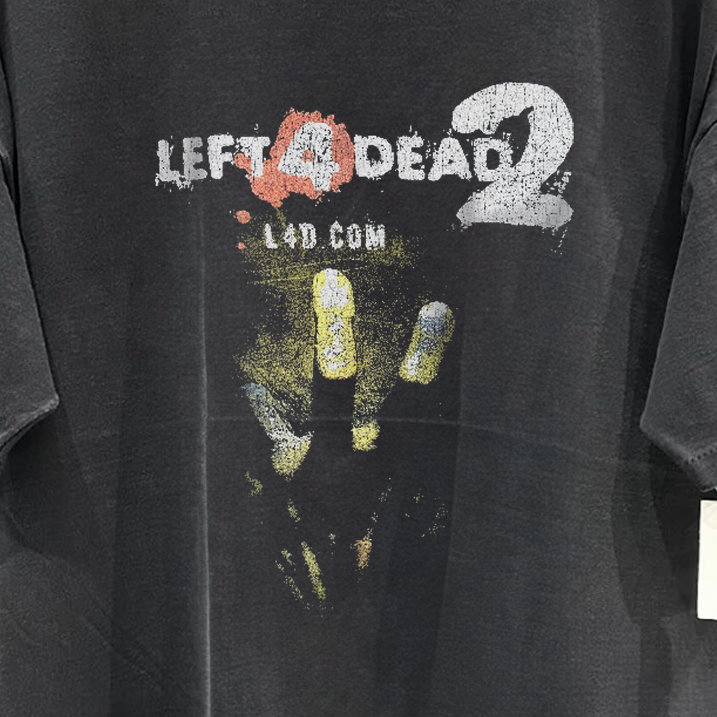 LEFT 4 DEAD 2 2009 PROMO VINTAGE WASHED BLACK T-SHIRT Hoodie, Sweatshirt | PureTeeCo.com (Image 2)