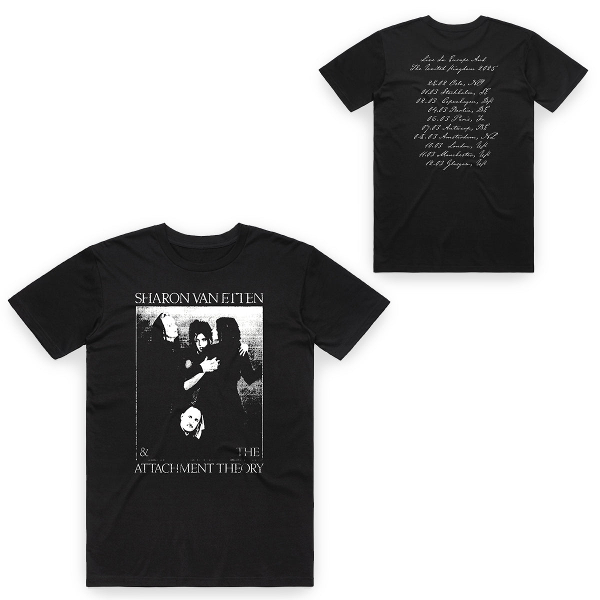 Sharon Van Etten & The Attachment Theory Black Tour T-Shirt Hoodie, Sweatshirt | PureTeeCo.com (Image 1)