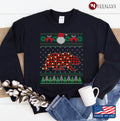 Funny Bear Ugly Sweater Christmas Animals Lights Xmas Sweatshirt