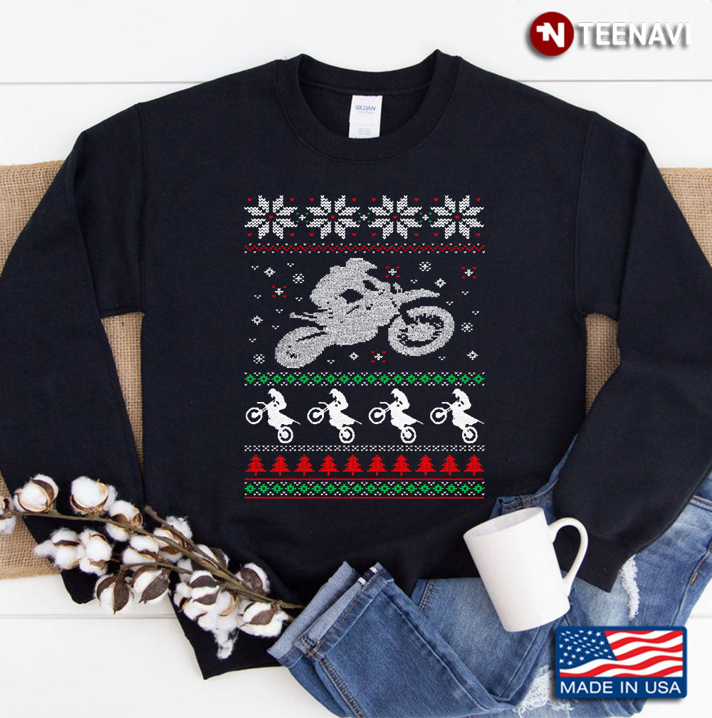 Motocross Ugly Christmas Sweater Sweatshirt