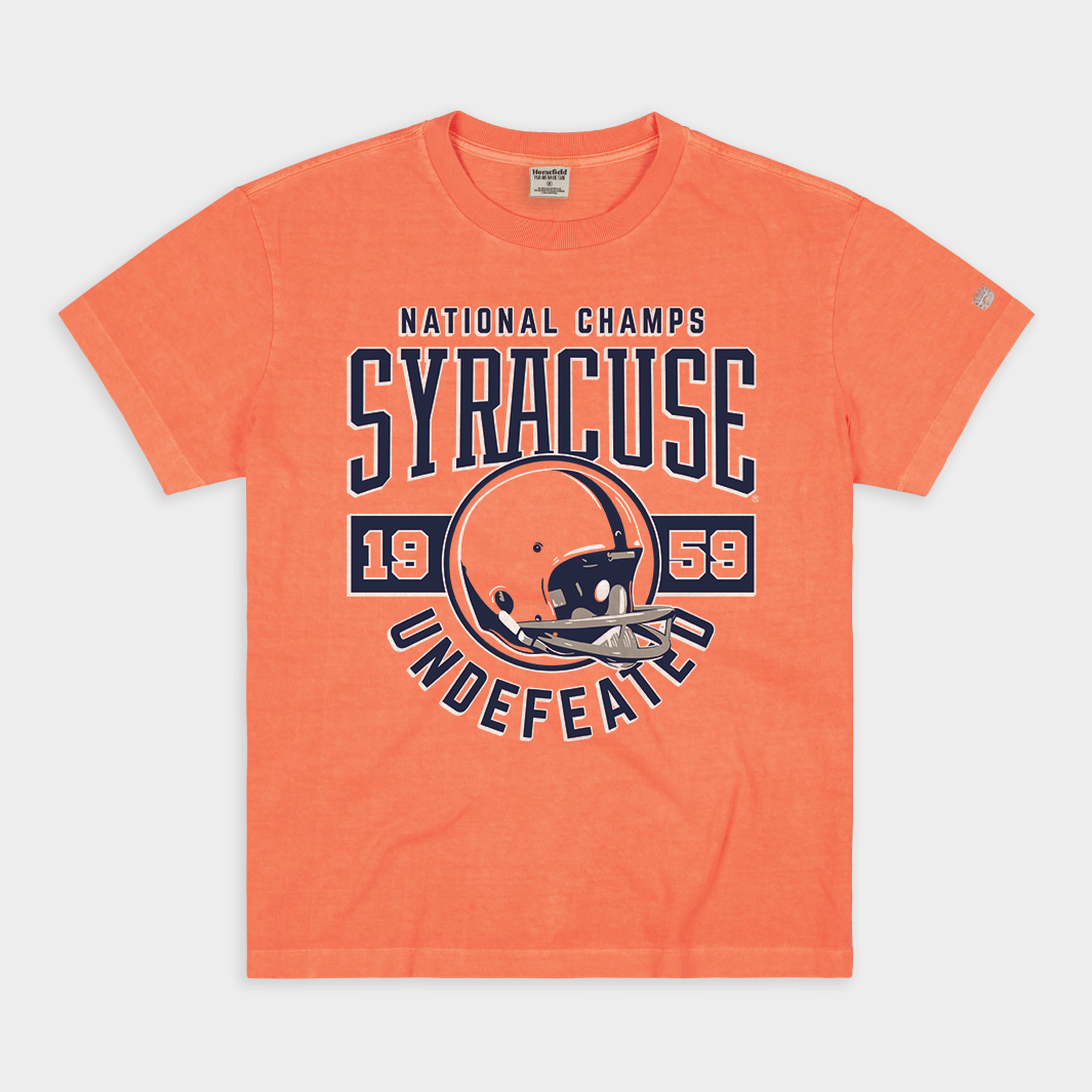Syracuse Football 1959 National Champs Vintage Heavyweight Tee Style001 Hoodie, Sweatshirt | PureTeeCo.com (Image 1)