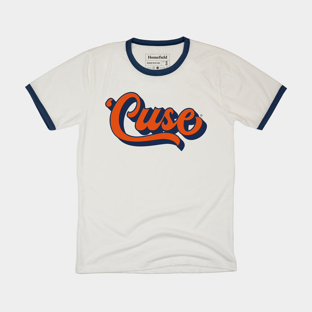 Syracuse Script "'Cuse" Ringer Tee Style001 Hoodie, Sweatshirt | PureTeeCo.com (Image 1)