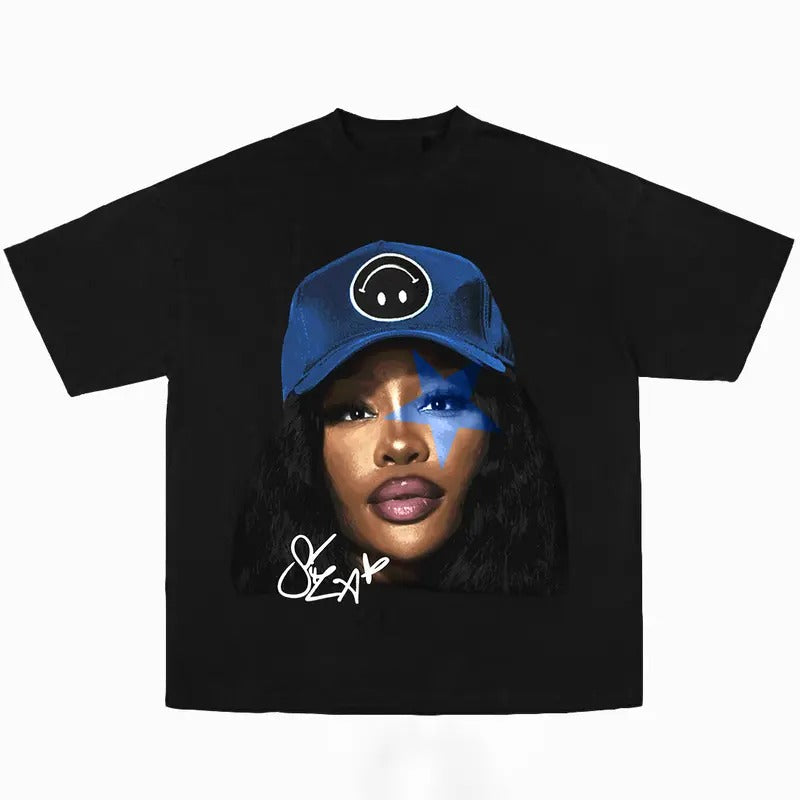 SZA Blue Star Graphic Music Tee Shirt Hoodie, Sweatshirt | PureTeeCo.com
