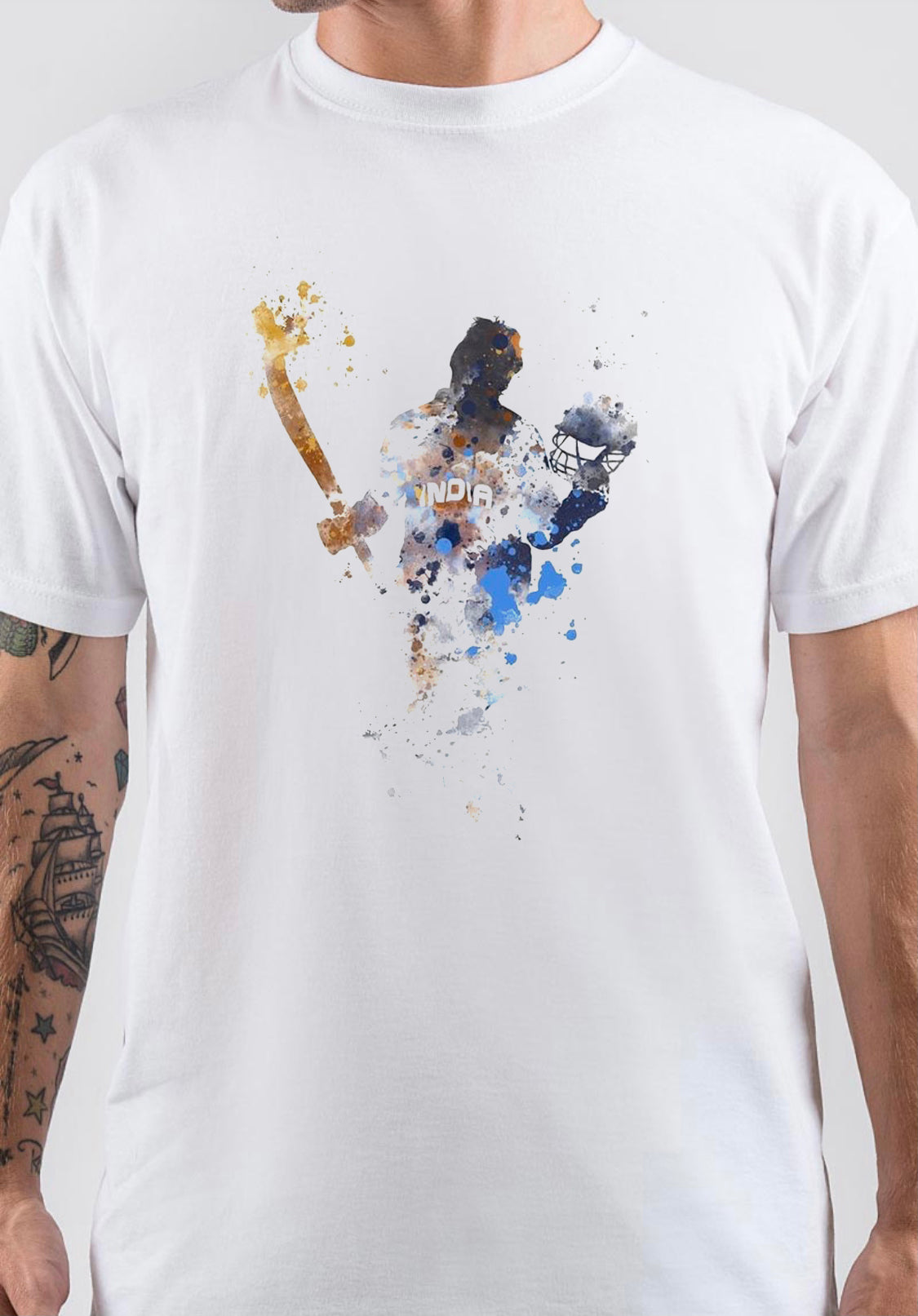 Sachin Tendulkar Watercolor Art T-Shirt Hoodie, Sweatshirt | PureTeeCo.com