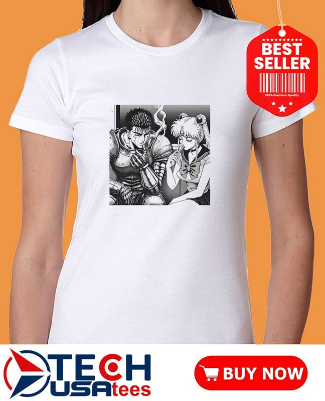Sailor Moon X Berserk smoking shirt