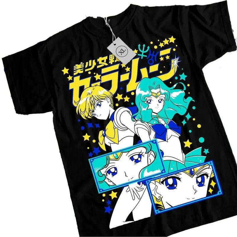 Sailor Uranus & Sailor Neptune T-Shirts - Sailor Moon Sweatshirt, Hoodie, Comfort Colors | PureTeeCo.com