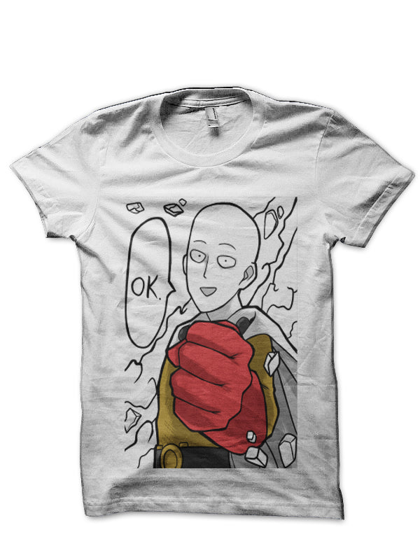 Saitama White T-Shirt Style001 Hoodie, Sweatshirt | PureTeeCo.com