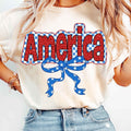 [Sale To 45% Off] Leopard America Coquette T-Shirt, America Checkered Shirt, 4th of July T-Shirt, Memorial Day Shirt,...