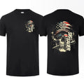 [Sale Up To 60%] Sig Sauer American Skull Flag 2 Sided T-shirt Unisex Short Sleeve Casual 100% Cotton Top Menswear...