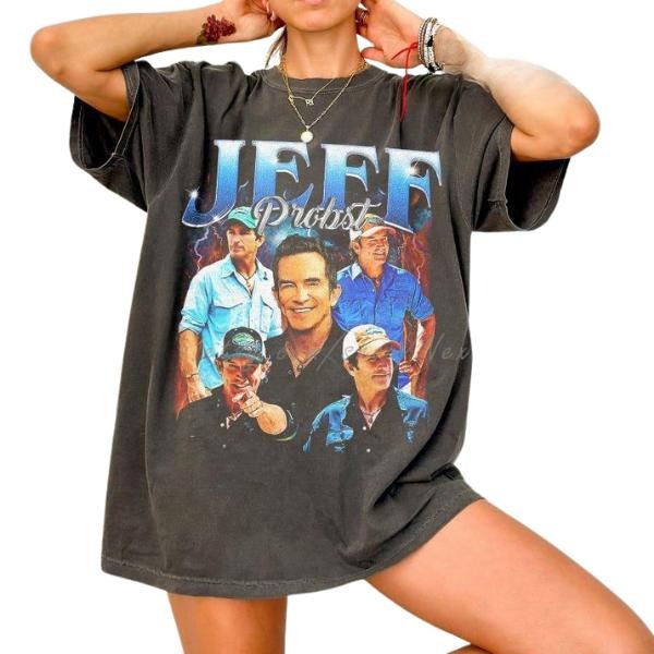 [Sale up to 30%] Vintage Jeff Probst T-Shirt: 90s Retro Survivor Hoodie, Sweatshirt | PureTeeCo.com