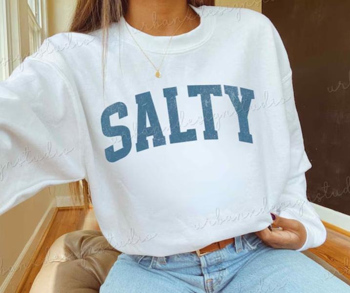 Salty Mama Beach Vacation Sweatshirt, Sea Coastal Shirt, Summer tshirt, Vacation Outfit Hoodie | PureTeeCo.com