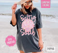 Salty Soul Comfort Colors Tshirt, Cute Summer Tee, Girly Beach Shirt Hoodie, Sweatshirt | PureTeeCo.com