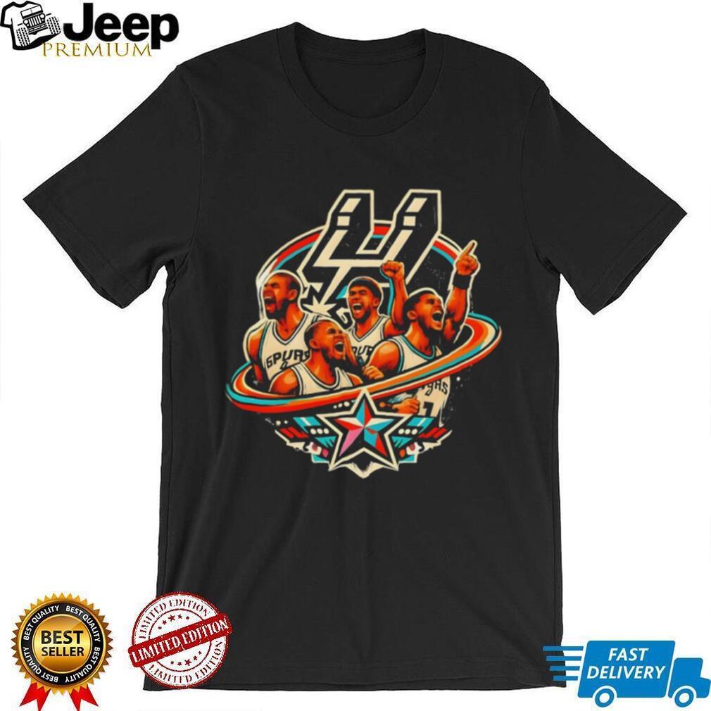 San Antonio Basketball Legends Star Retro Graphic T Shirt