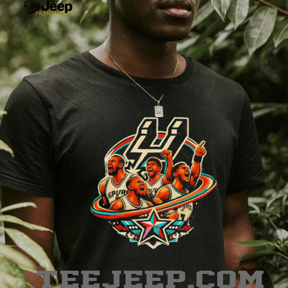 San Antonio Basketball Legends Star Retro Graphic T Shirt