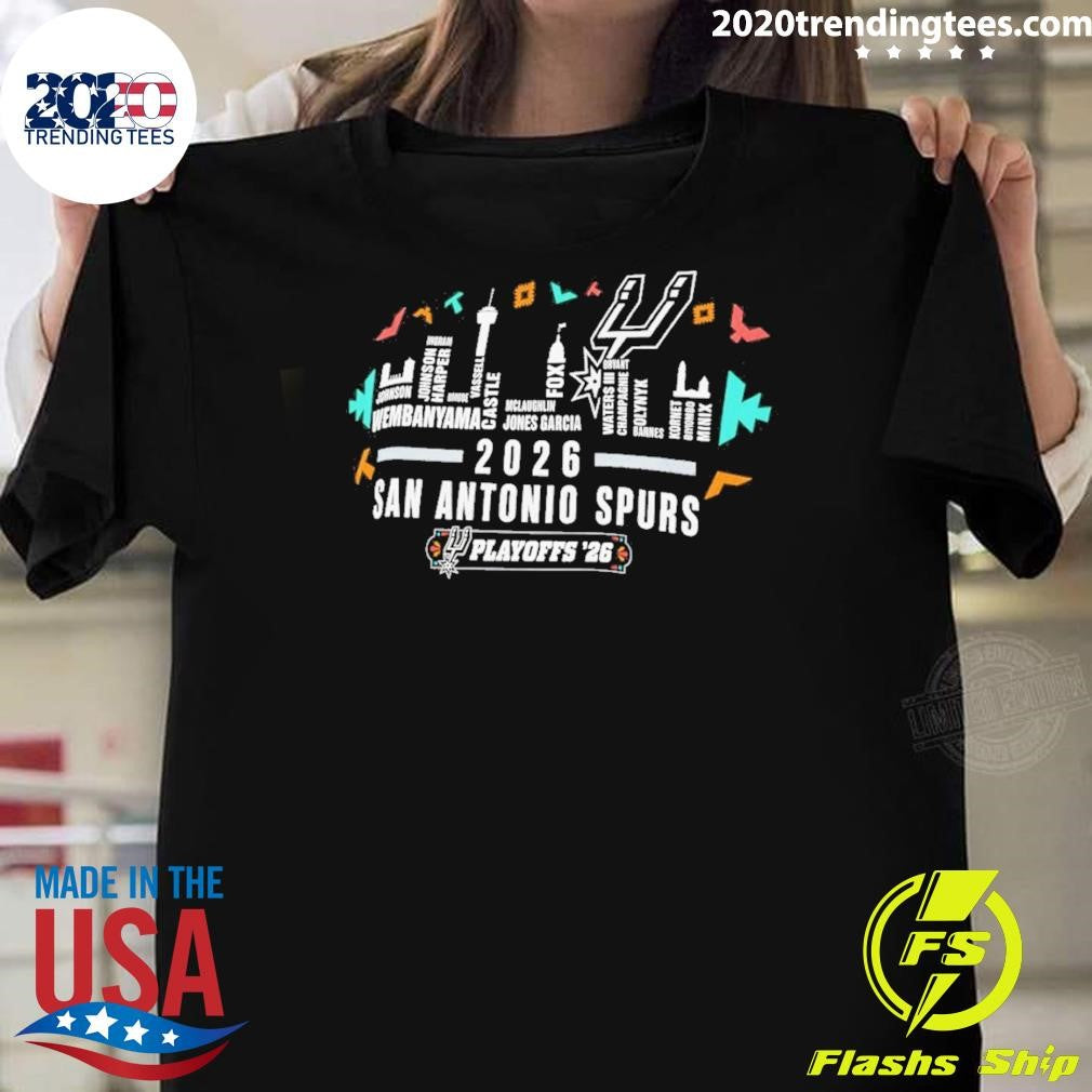 San Antonio Spurs 2026 Playoffs City Skyline Shirt