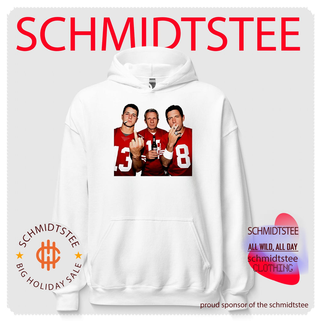 San Francisco Football Brock Purdy Joe Montana Dwight Clark middle finger smoking and beer shirt