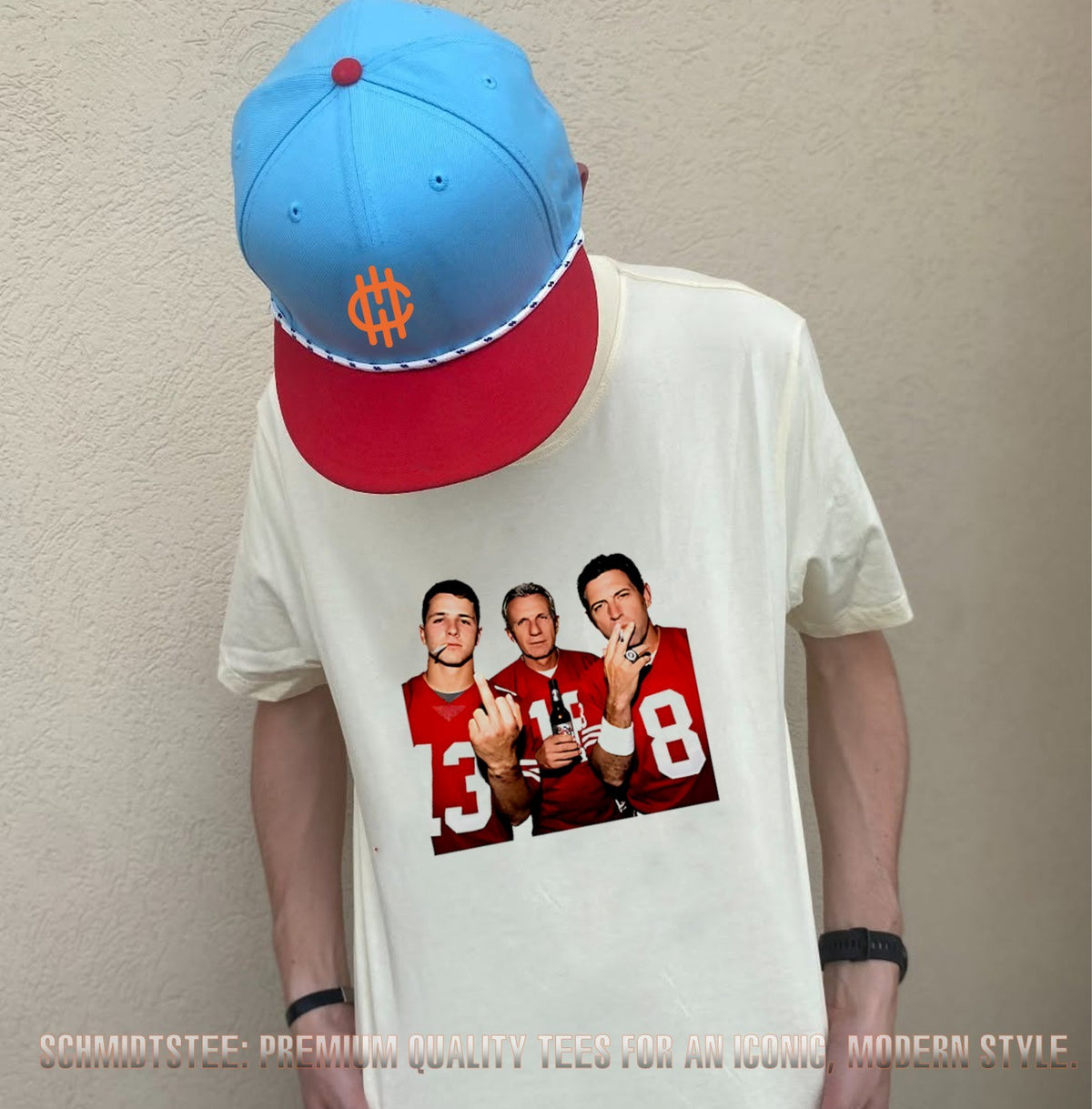 San Francisco Football Brock Purdy Joe Montana Dwight Clark middle finger smoking and beer shirt