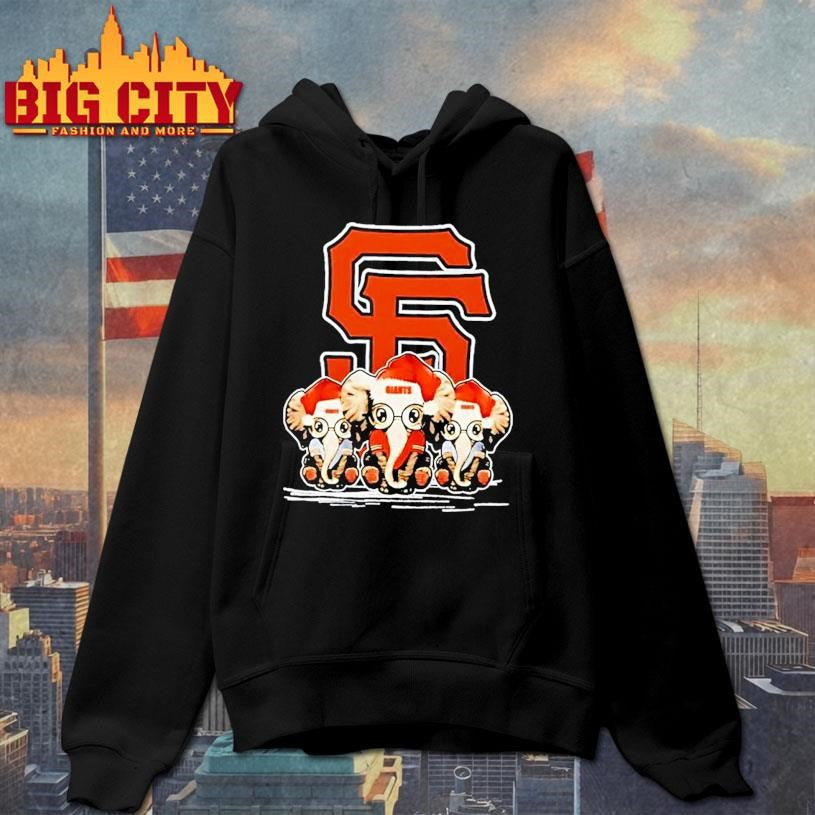 San Francisco Giants X Elephants Santa Hat Merry Christmas Shirt