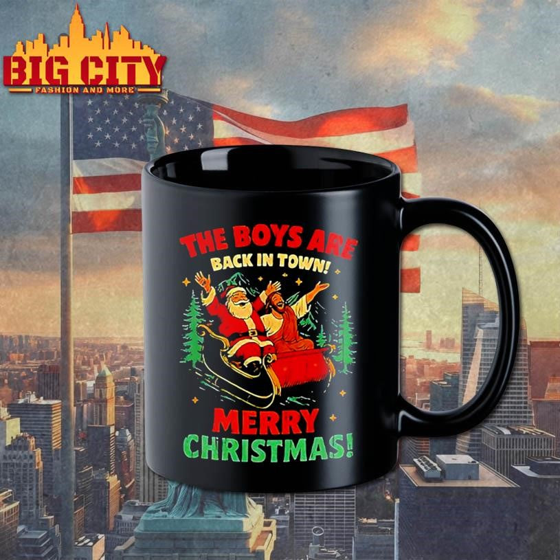 Santa Claus and Jesus the boys are back in town Christmas shirt
