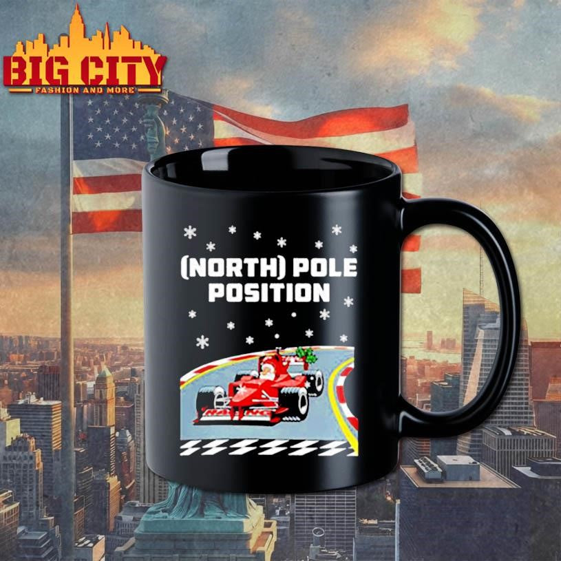 Santa Claus north pole position Formula 1 racing Christmas shirt