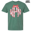 Santa Face Monogram Comfort Colors T-Shirt 'NLB' Hoodie, Sweatshirt | PureTeeCo.com
