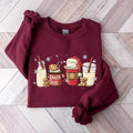Santa Fuel Sweatshirt, Christmas Milk and Cookies, Christmas Latte Shirt, Women Christmas Shirts, Funny Christmas Gifts,...