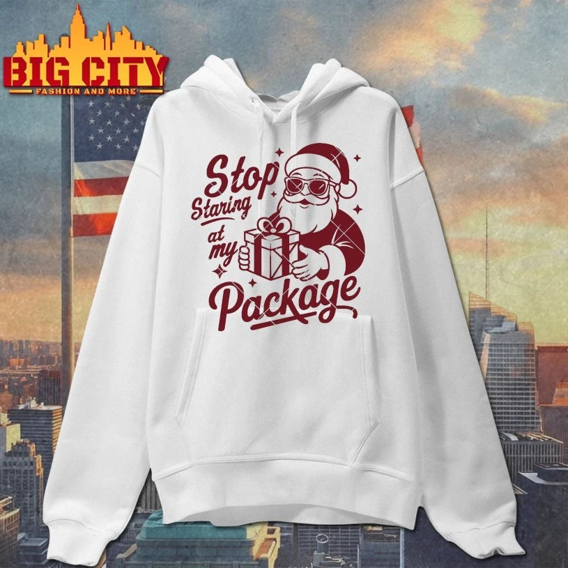 Santa Stop Staring at My Package shirt