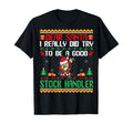 Santa Try to Be a Good Stock Keeper Funny Christmas T-Shirt Hoodie, Sweatshirt | PureTeeCo.com