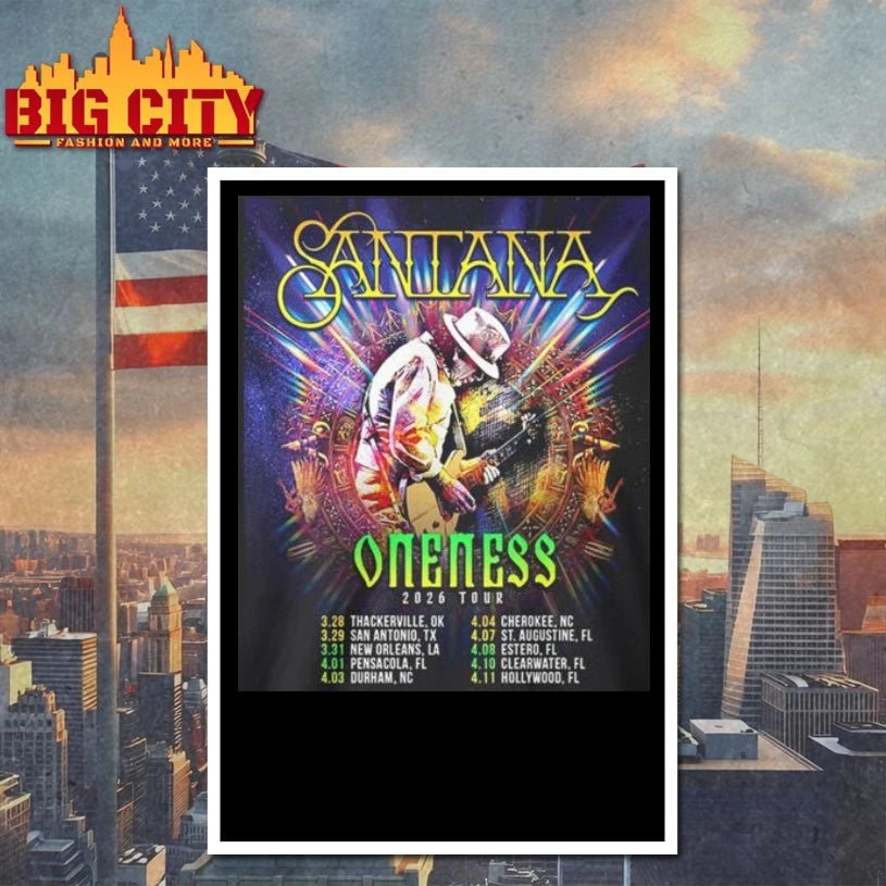 Santana Oneness Usa Tour 2026 shirt