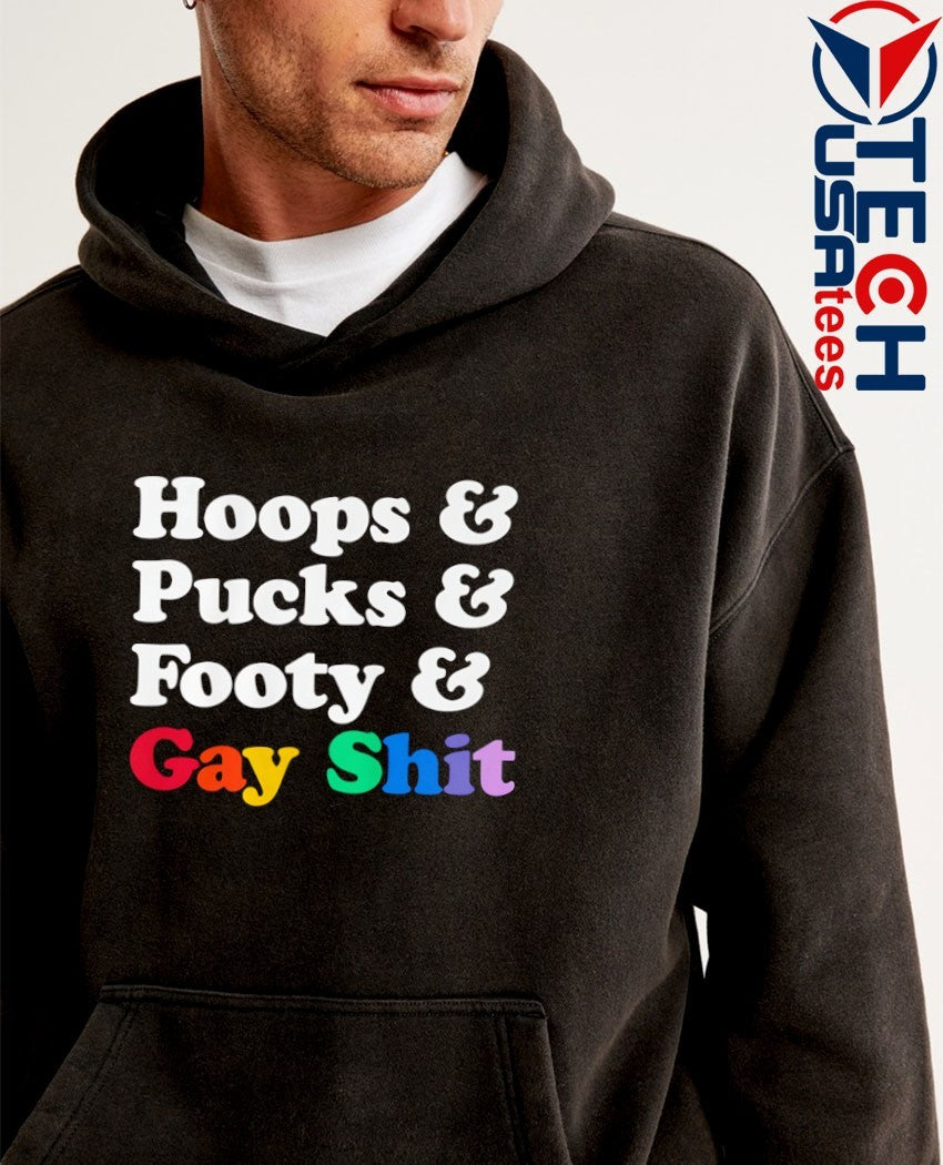 Sarah Spain hoops and pucks and footy and gay shit shirt