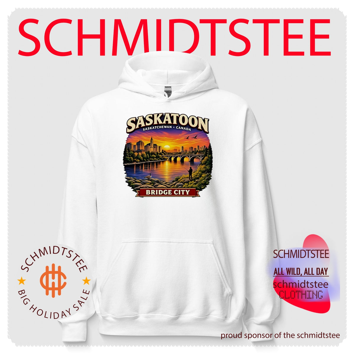 Saskatoon Saskatchewan Canada Bridge City Sunset Landscape shirt