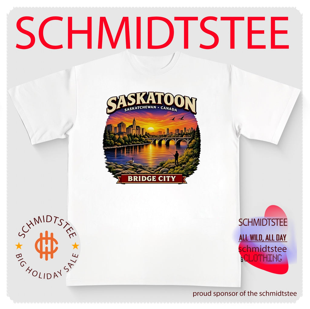 Saskatoon Saskatchewan Canada Bridge City Sunset Landscape shirt