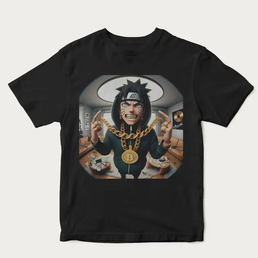Sasuke Uchiha Becomes Rich Graphic T-shirt, Anime Graphic Tee