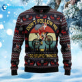 Santa Claus On Mountain Bike Ugly Christmas Sweater