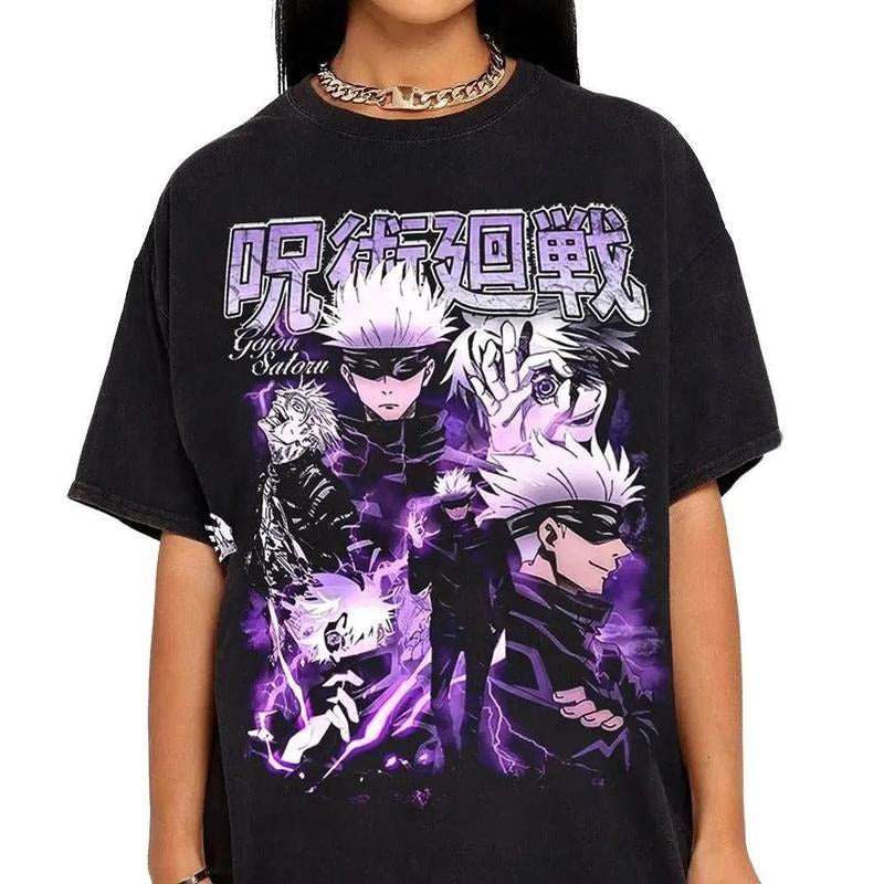 Satoru Gojo 90s Retro For Anime Lovers Unisex Shirt Sweatshirt, Hoodie, Comfort Colors | PureTeeCo.com