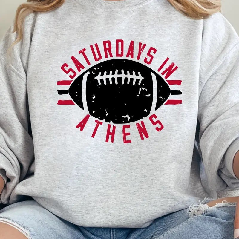Saturday's In Athens Georgia College Sweatshirt T-Shirts, Hoodie | PureTeeCo.com