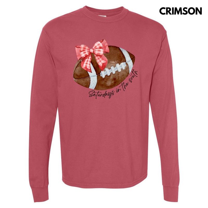Saturdays In The South Football Long Sleeve Comfort Colors T-Shirt 'NLB' Hoodie, Sweatshirt | PureTeeCo.com