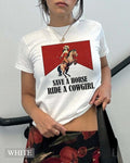 Save A Horse Ride A Cowgirl Shirt, Lesbian Shirt, Subtle Lesbian, LGBT Pride Month, Ally Shirt, Lesbian Cowgirl Gift,...