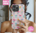 Scalloped Diamond Floral Phone Case, Coquette Phone Case Mag Safe Compatible, Magnetic Tough Cases T-Shirts, Hoodie,...