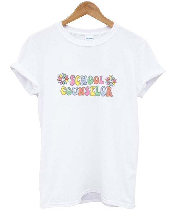 School Counselor Flower Shirt Hoodie, Sweatshirt | PureTeeCo.com