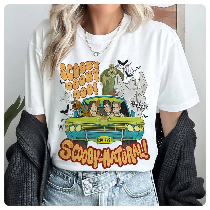 Scoobynatural Scooby Doo Shirt Supernatural Movie Shirt Scooby Doo Halloween Shirt Trick Or Treat Shirt Vintage Halloween...