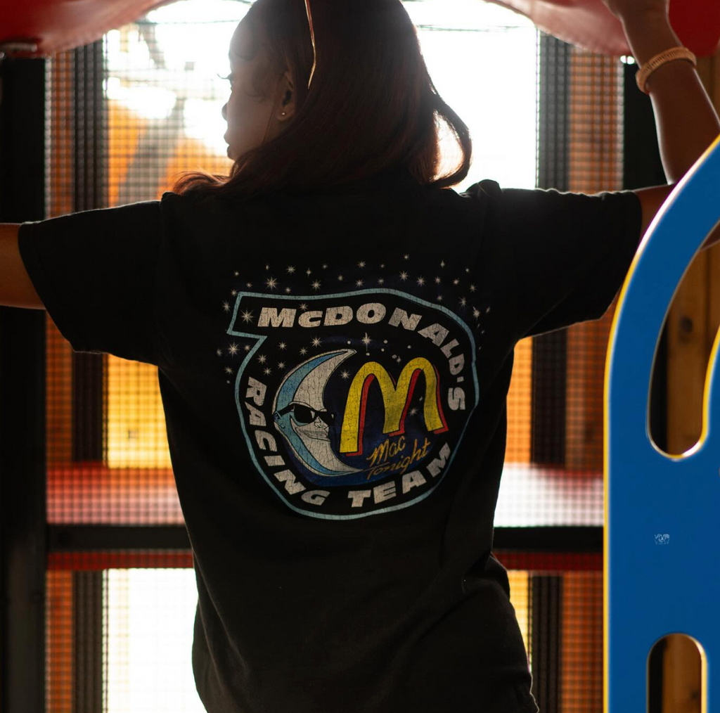 MCD0NALD'S RACING THRU THE STARS - 80'S-90'S RARE BLACK VINTAGE WASHED T-SHIRT Hoodie, Sweatshirt | PureTeeCo.com (Image 5)