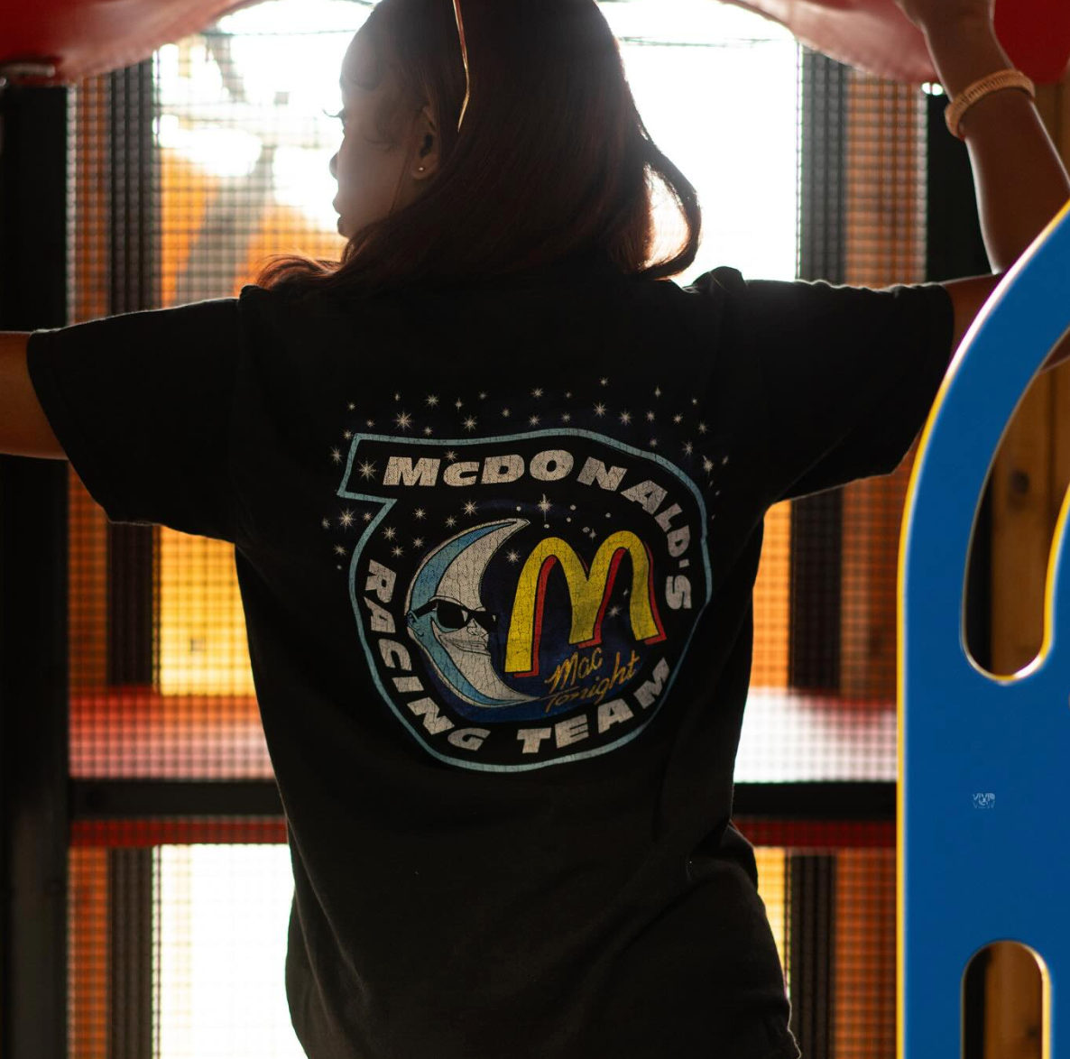 MCD0NALD'S RACING THRU THE STARS - 80'S-90'S RARE BLACK VINTAGE WASHED T-SHIRT Hoodie, Sweatshirt | PureTeeCo.com (Image 5)