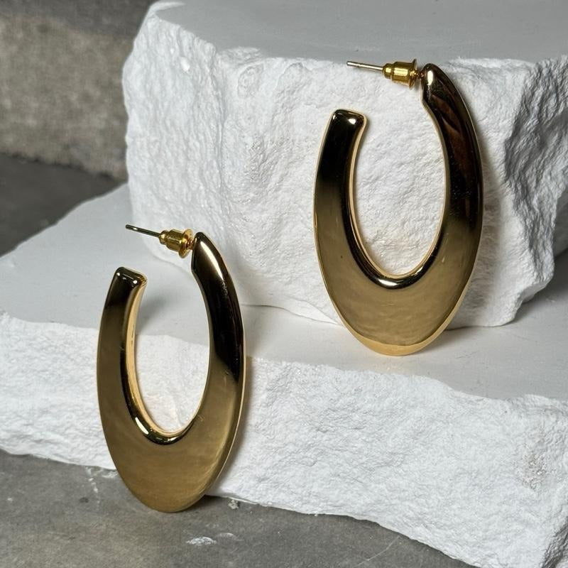Sculpt Oval Hoops - Ultra-Thin Lightweight Metal Earrings T-Shirts, Hoodie, Sweatshirt | PureTeeCo.com