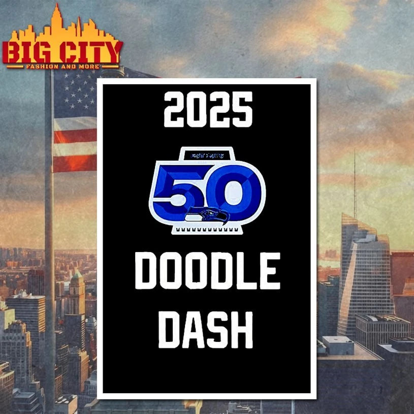 Seahawks 2025 50 Doodle Dash shirt